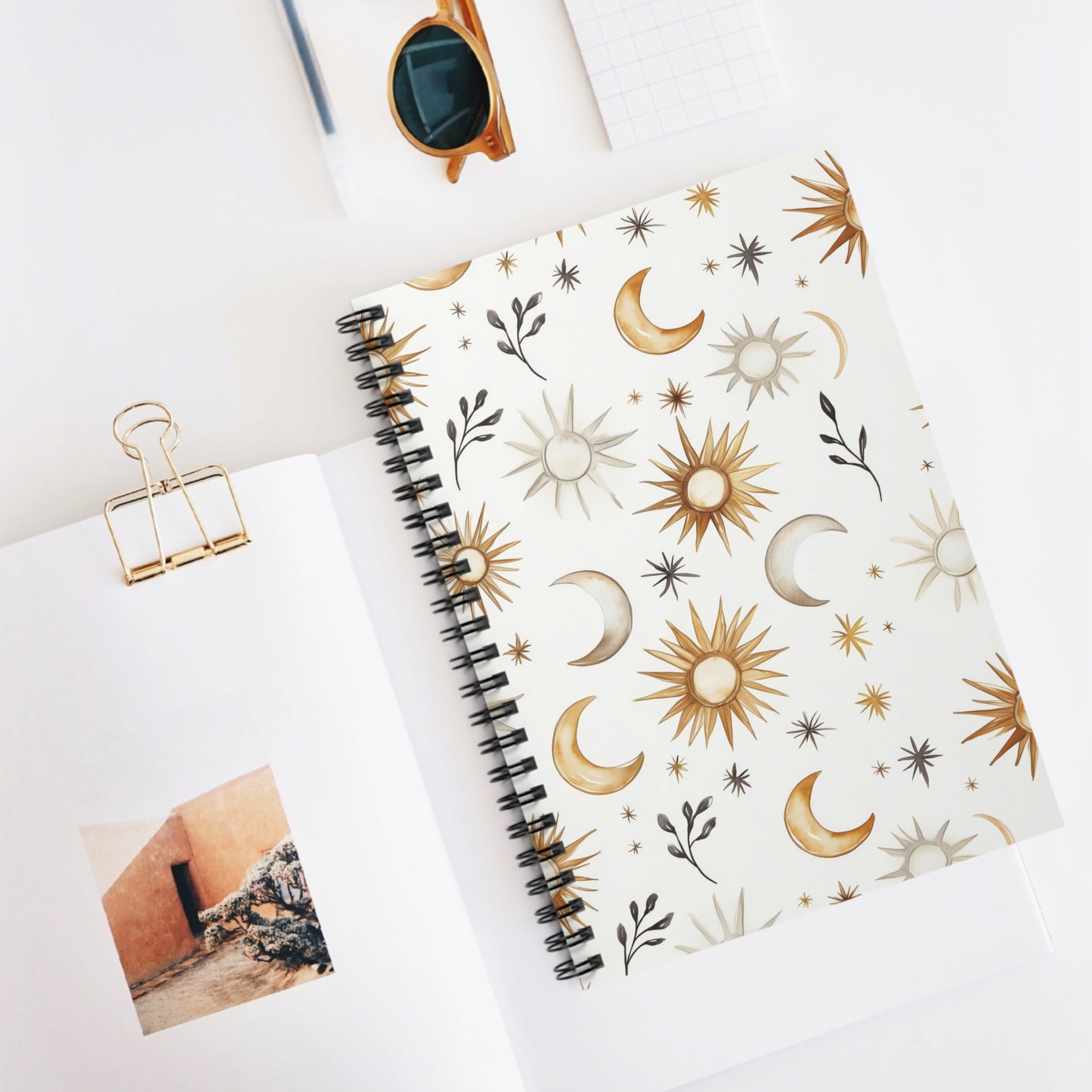Celestial Spiral Notebook - Ruled Line for Dreamers & Creatives