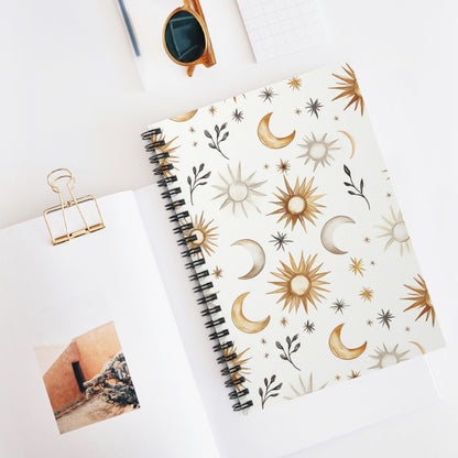 Celestial Spiral Notebook - Ruled Line for Dreamers & Creatives