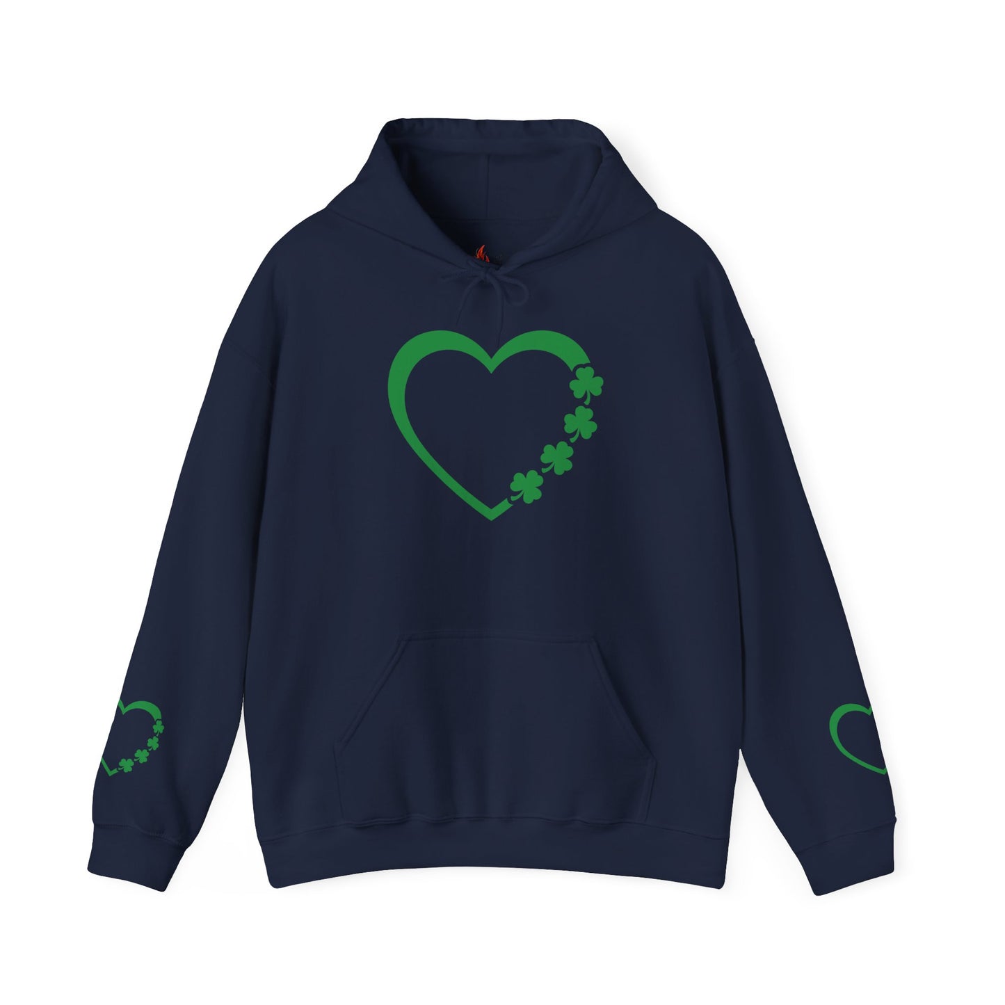 St. Patrick's Day Love Hoodie - Irish Kisses & Shamrock Wishes Sweatshirt