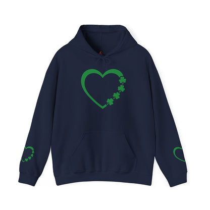St. Patrick's Day Love Hoodie - Irish Kisses & Shamrock Wishes Sweatshirt