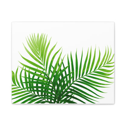 Tropical Leaf Matte Canvas Wall Art with a white background
