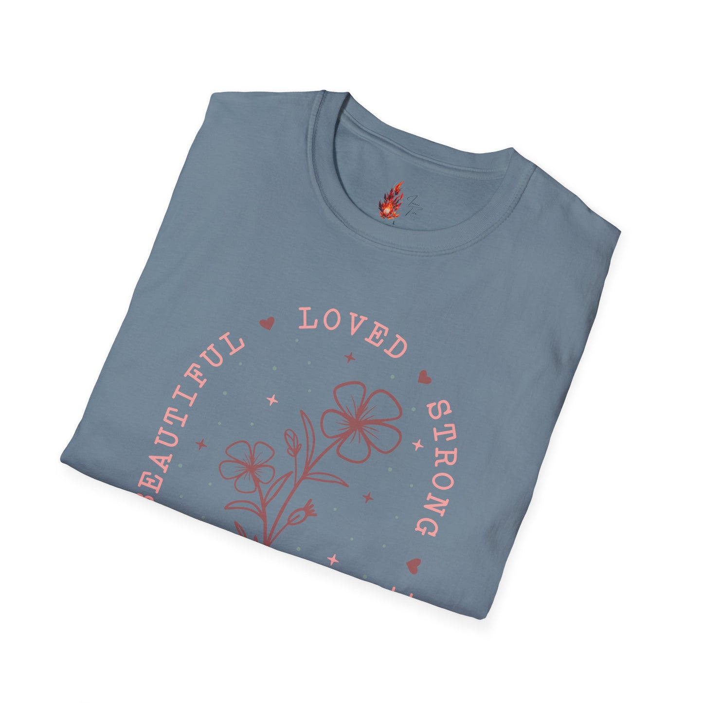 'Loved, Strong, Beautiful, Mom' Floral Design