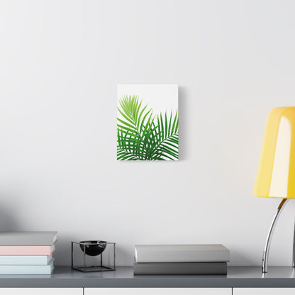 Tropical Leaf Matte Canvas Wall Art with a white background