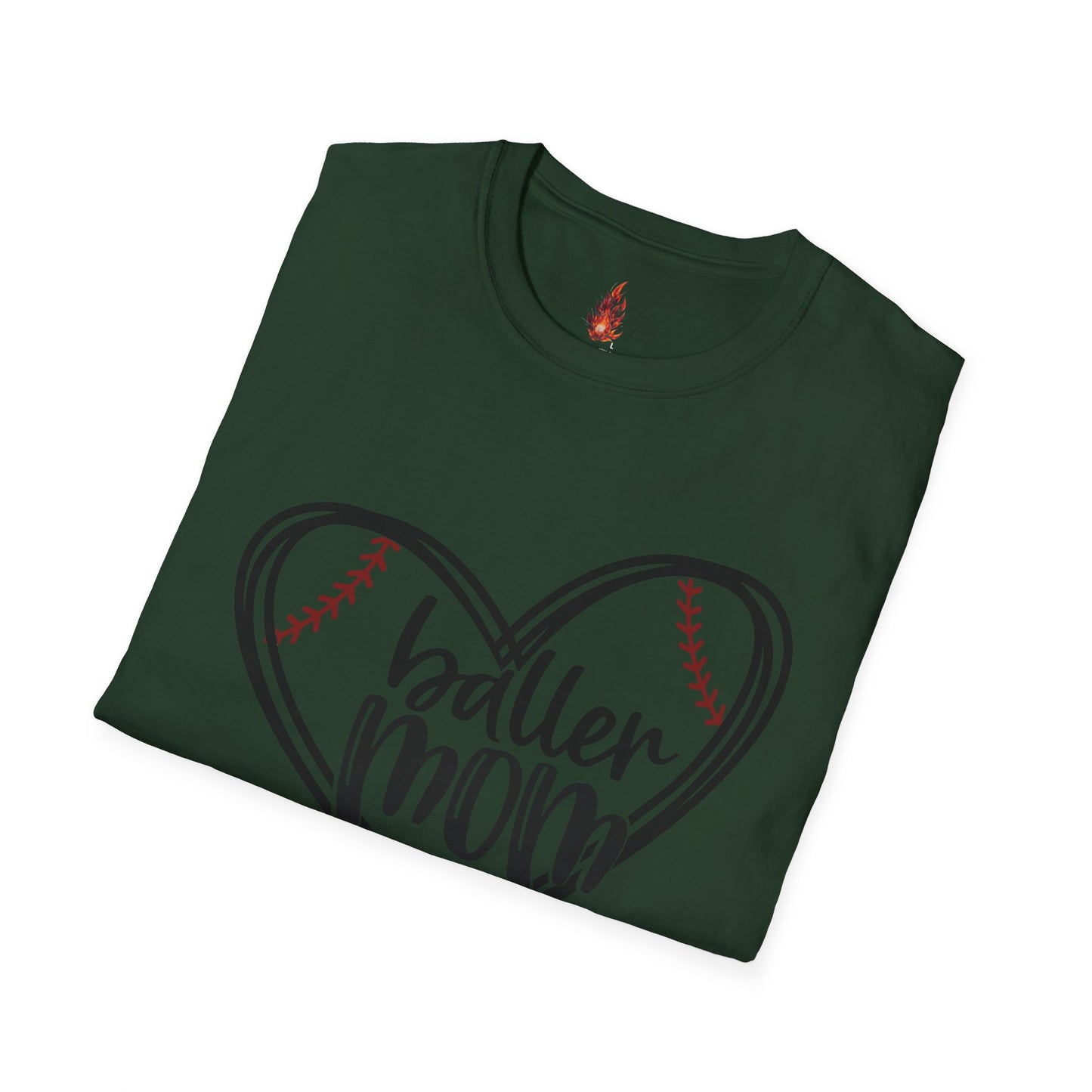 Baller Mom T-Shirt - Unisex Softstyle Tee for Sports Moms