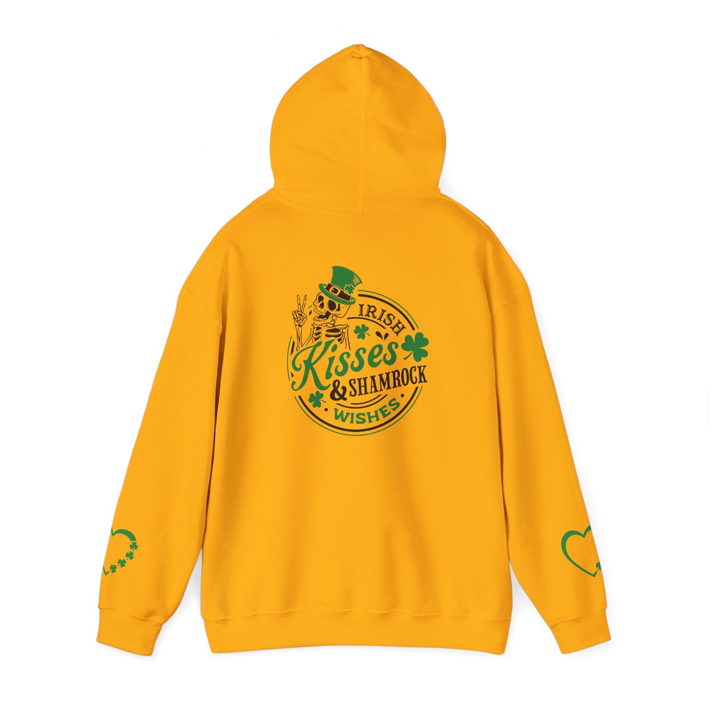 St. Patrick's Day Love Hoodie - Irish Kisses & Shamrock Wishes Sweatshirt