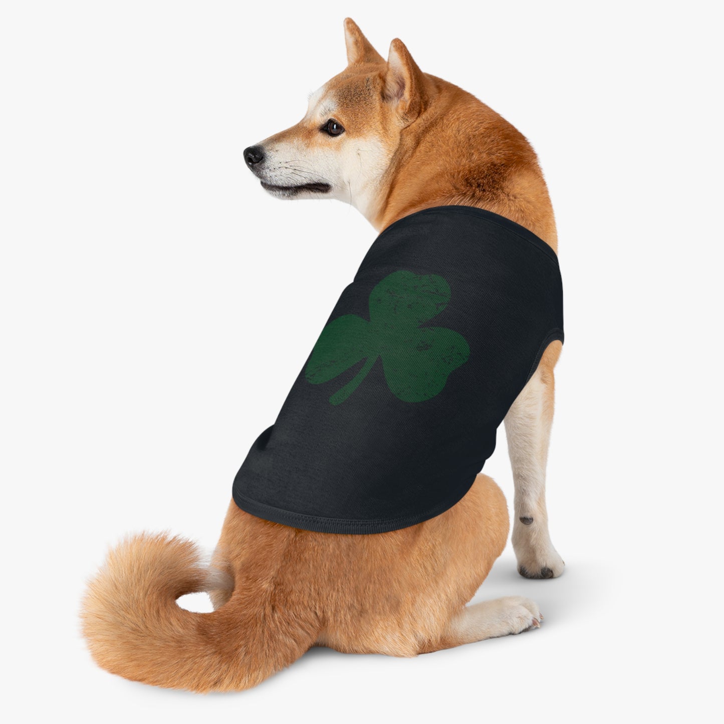 St. Patrick's Day Pet Tank Top with Shamrock Design