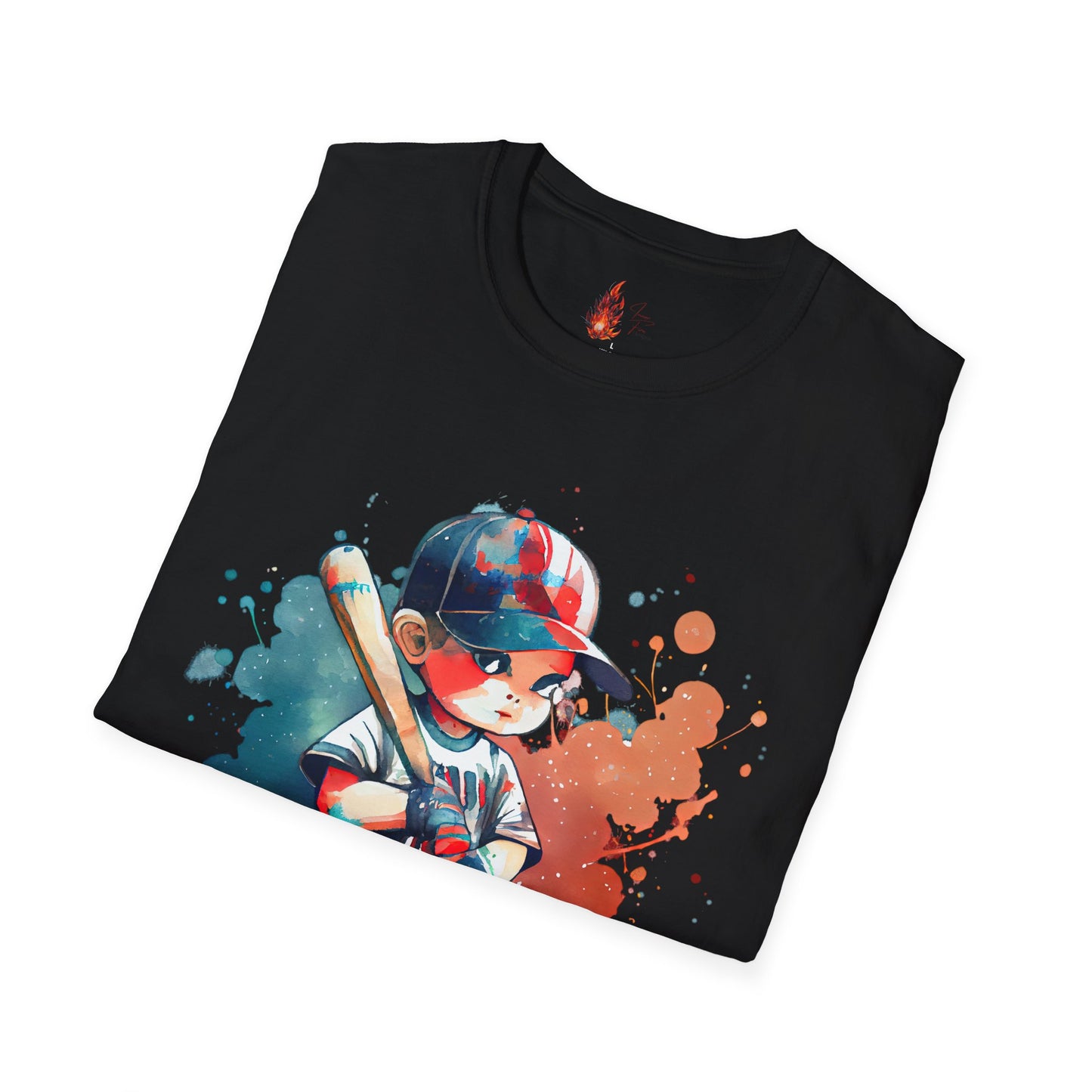 Baseball Kid Splash Art T-Shirt - Creative Unisex Soft style Tee