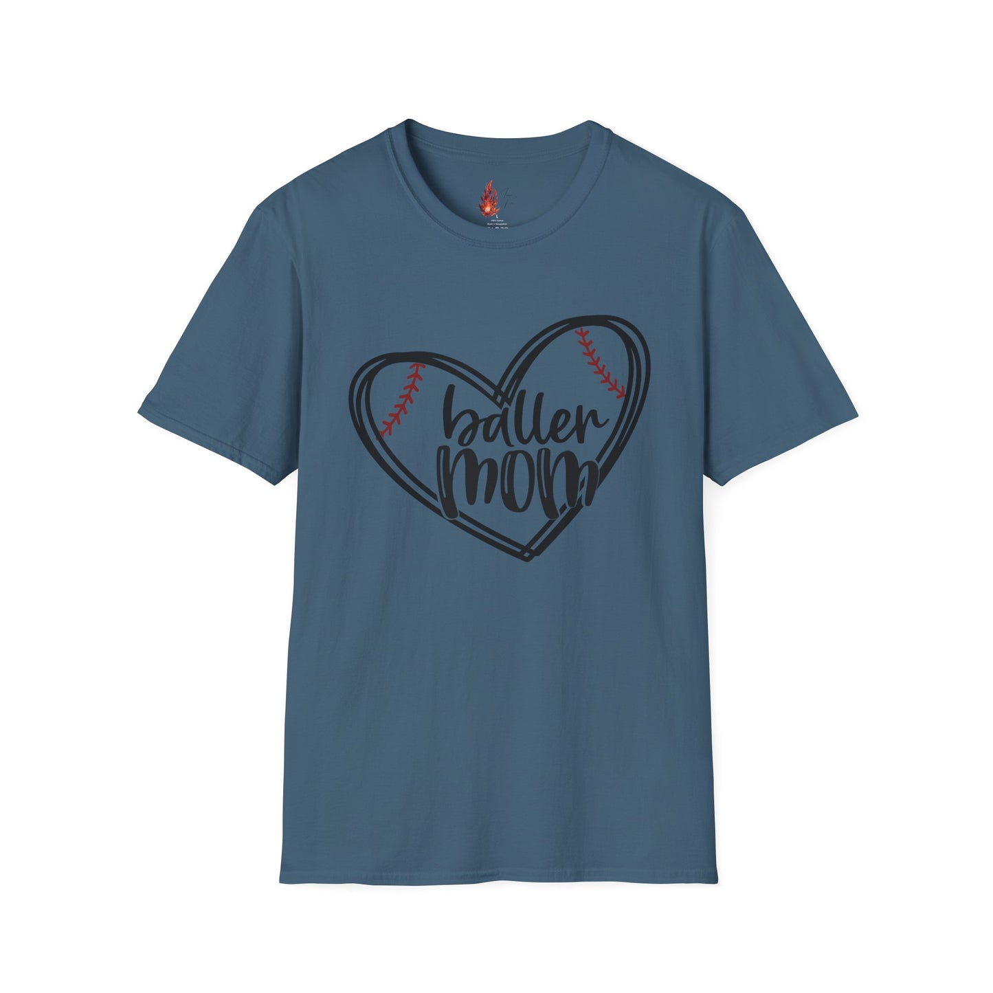 Baller Mom T-Shirt - Unisex Softstyle Tee for Sports Moms