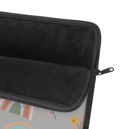 Colorful Rainbow Laptop Sleeve - Cute Floral Design for Everyday Use