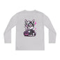 Halloween Themed Youth Long Sleeve Tee, Cute Dog Design, Perfect for Fall, Trick-or-Treat, Boys and Girls, Cozy and Fun