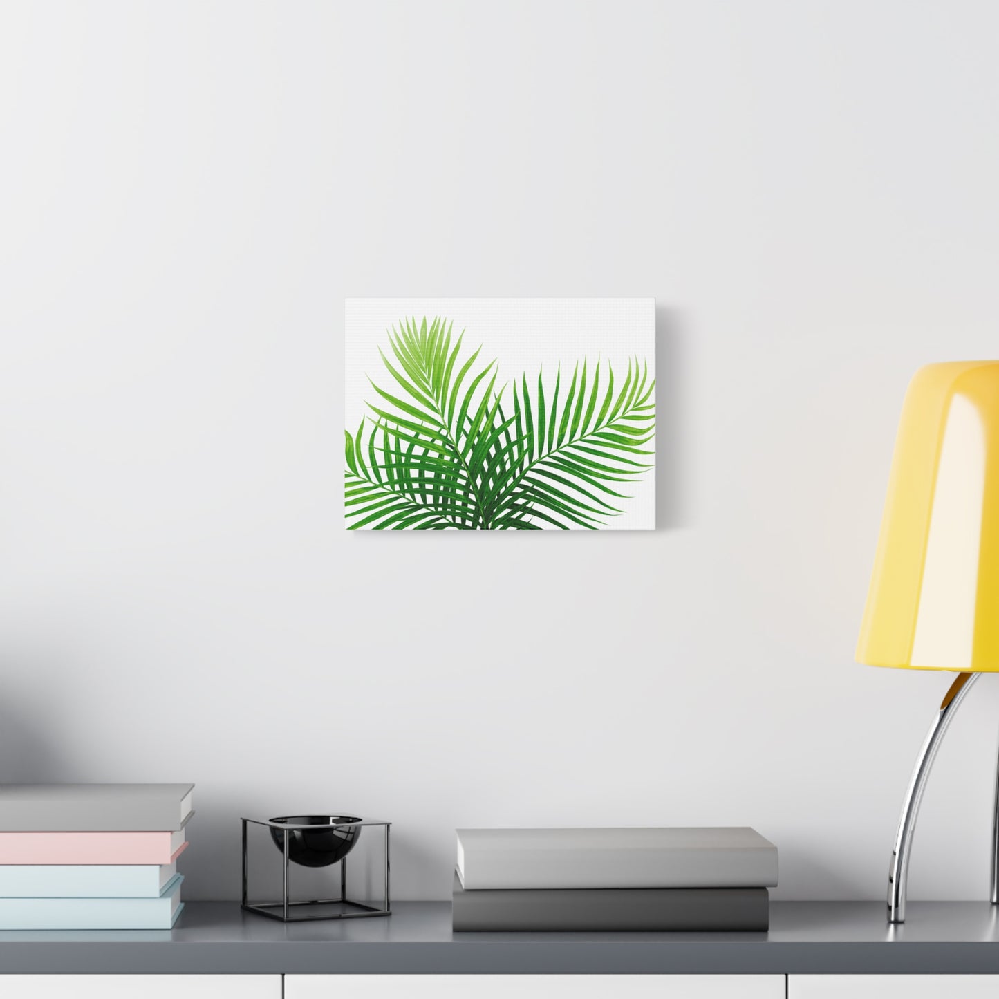 Tropical Leaf Matte Canvas Wall Art with a white background