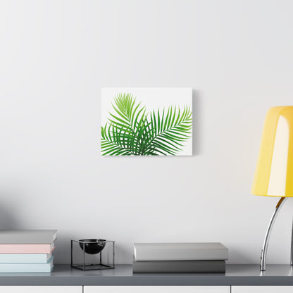 Tropical Leaf Matte Canvas Wall Art with a white background