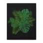 Canvas Art Palm Leaves with a black background