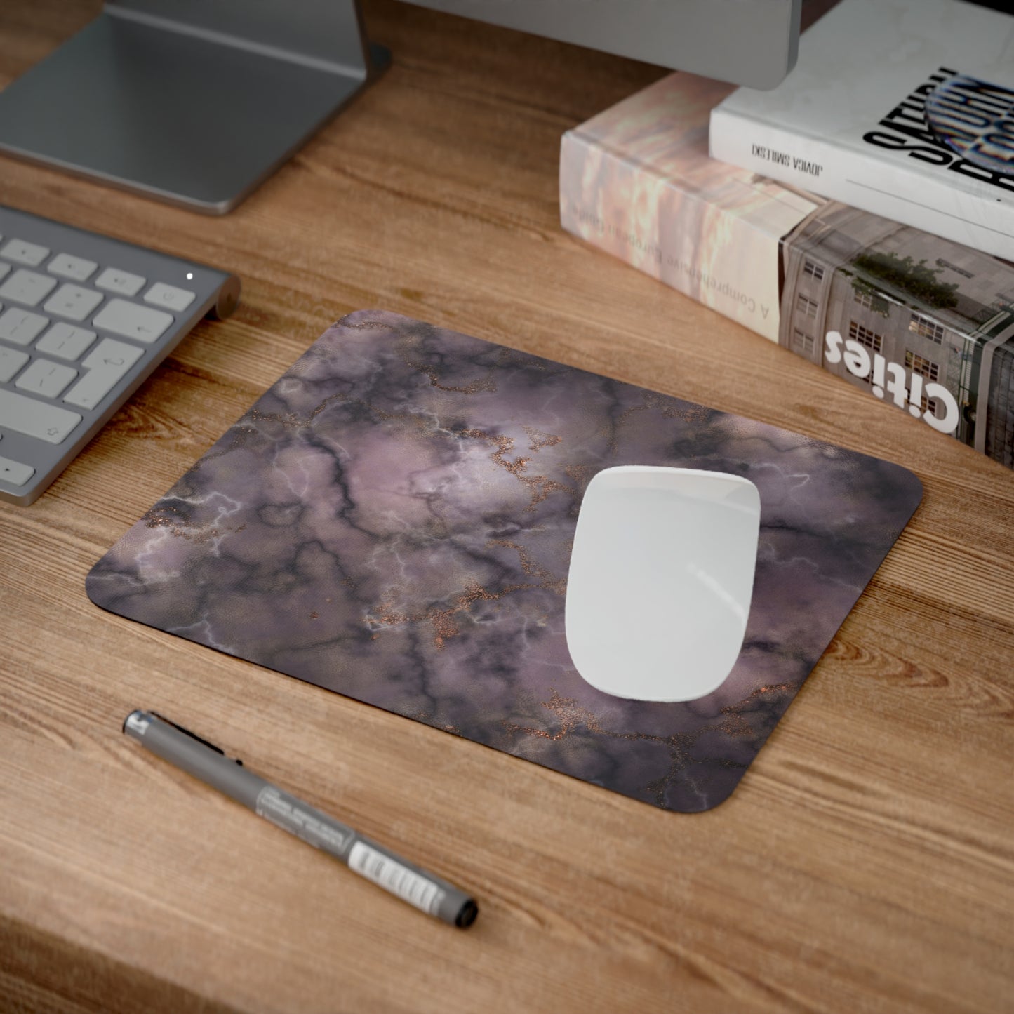Elegant Marble Desk Mouse Pad - Stylish Office Accessory for Professional Workspaces