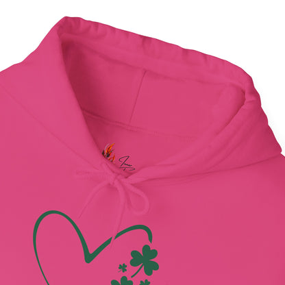 Lucky Heart Floral Hoodie for Unisex - St. Patrick's Day Sweatshirt