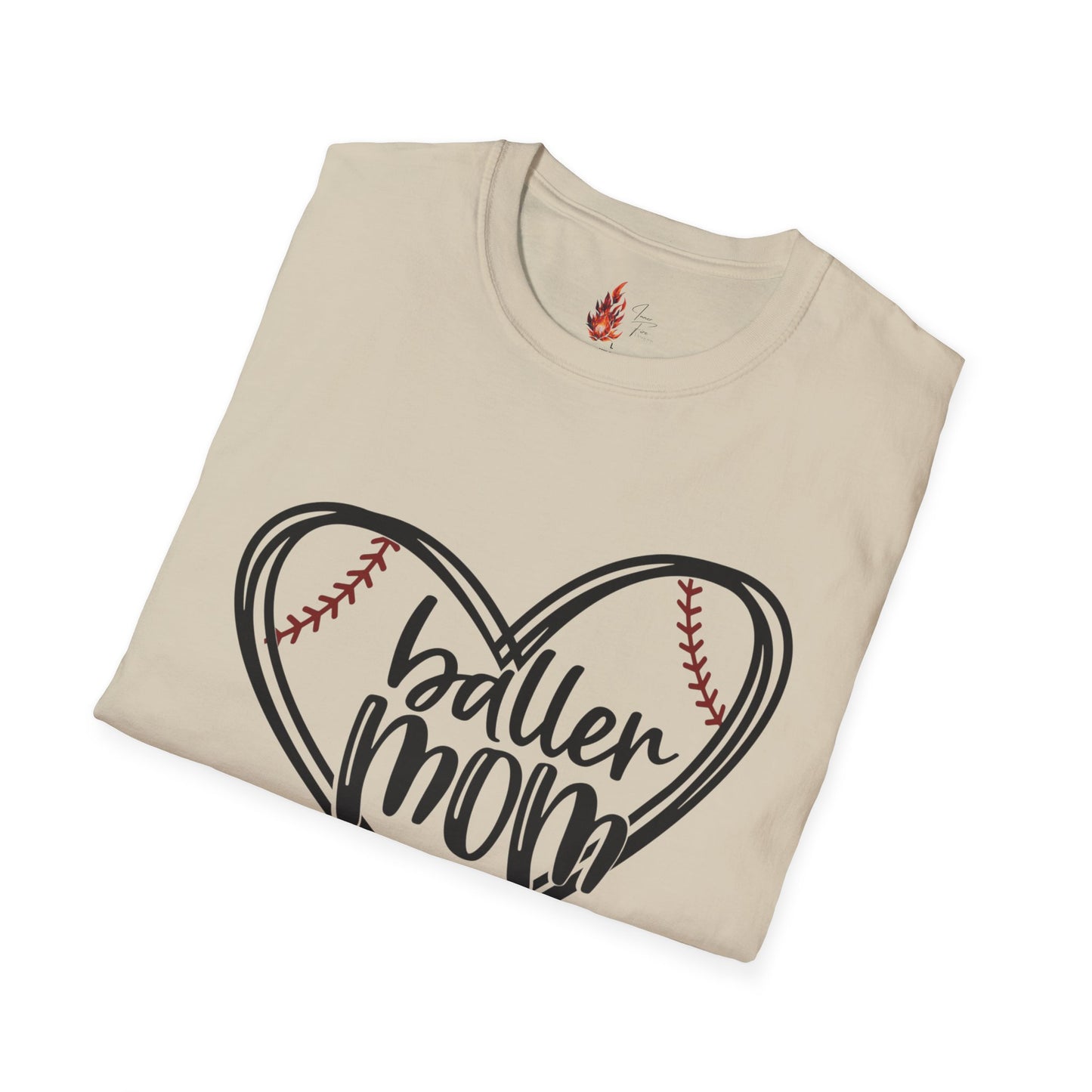 Baller Mom T-Shirt - Unisex Softstyle Tee for Sports Moms