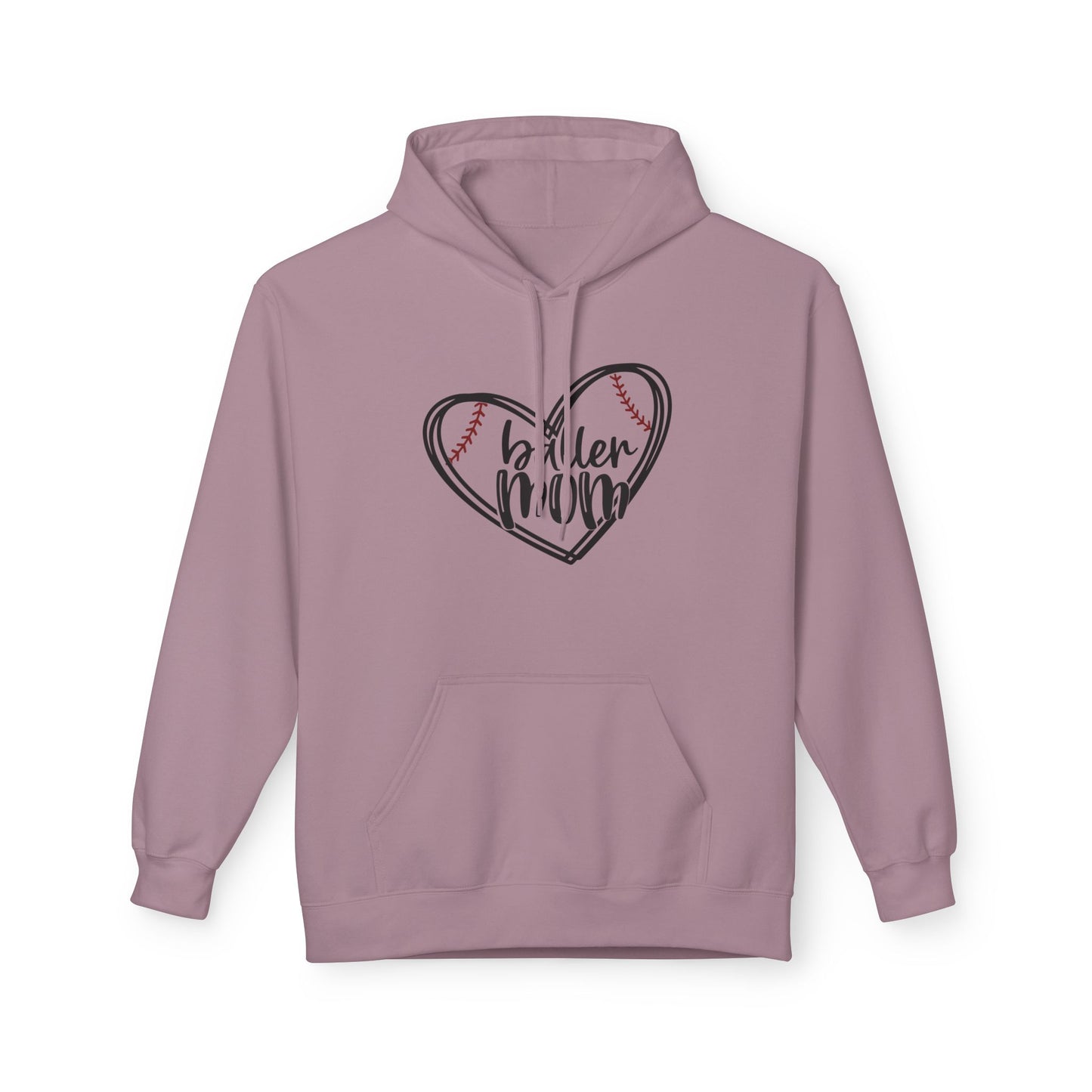 Baller Mom Fleece Hoodie - Cozy Midweight Sweatshirt for Sports Enthusiasts