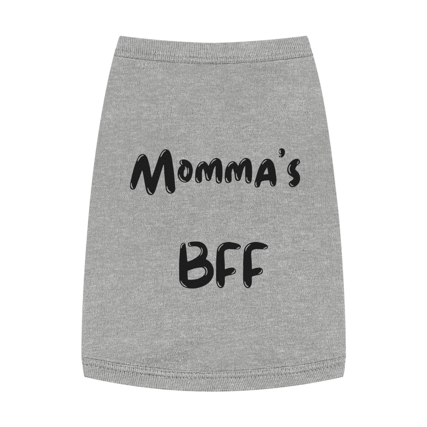 Cute Pet Tank Top - 'Momma's BFF' Dog Apparel for Everyday Wear
