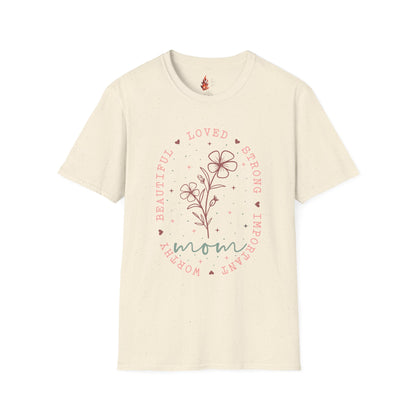 'Loved, Strong, Beautiful, Mom' Floral Design