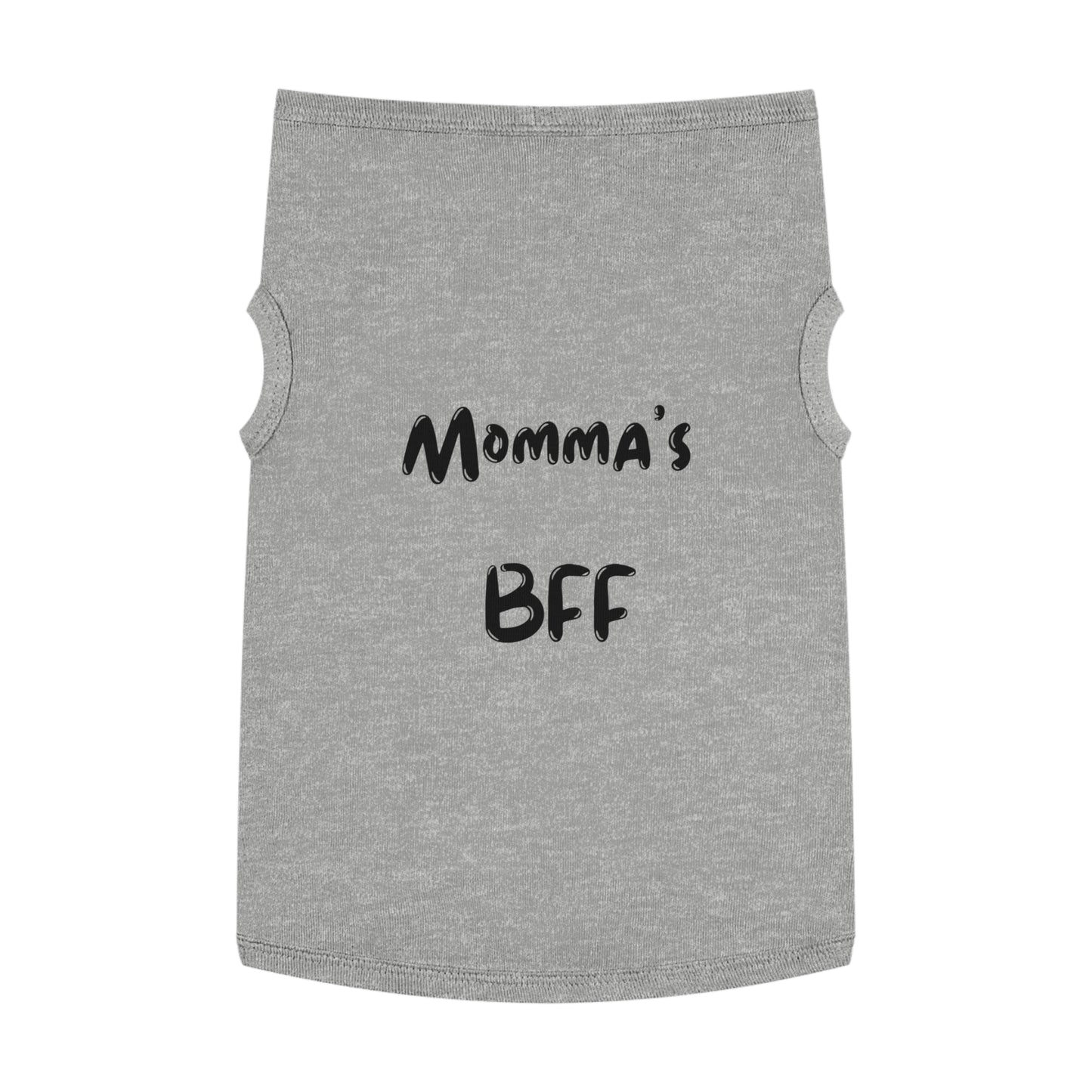 Cute Pet Tank Top - 'Momma's BFF' Dog Apparel for Everyday Wear