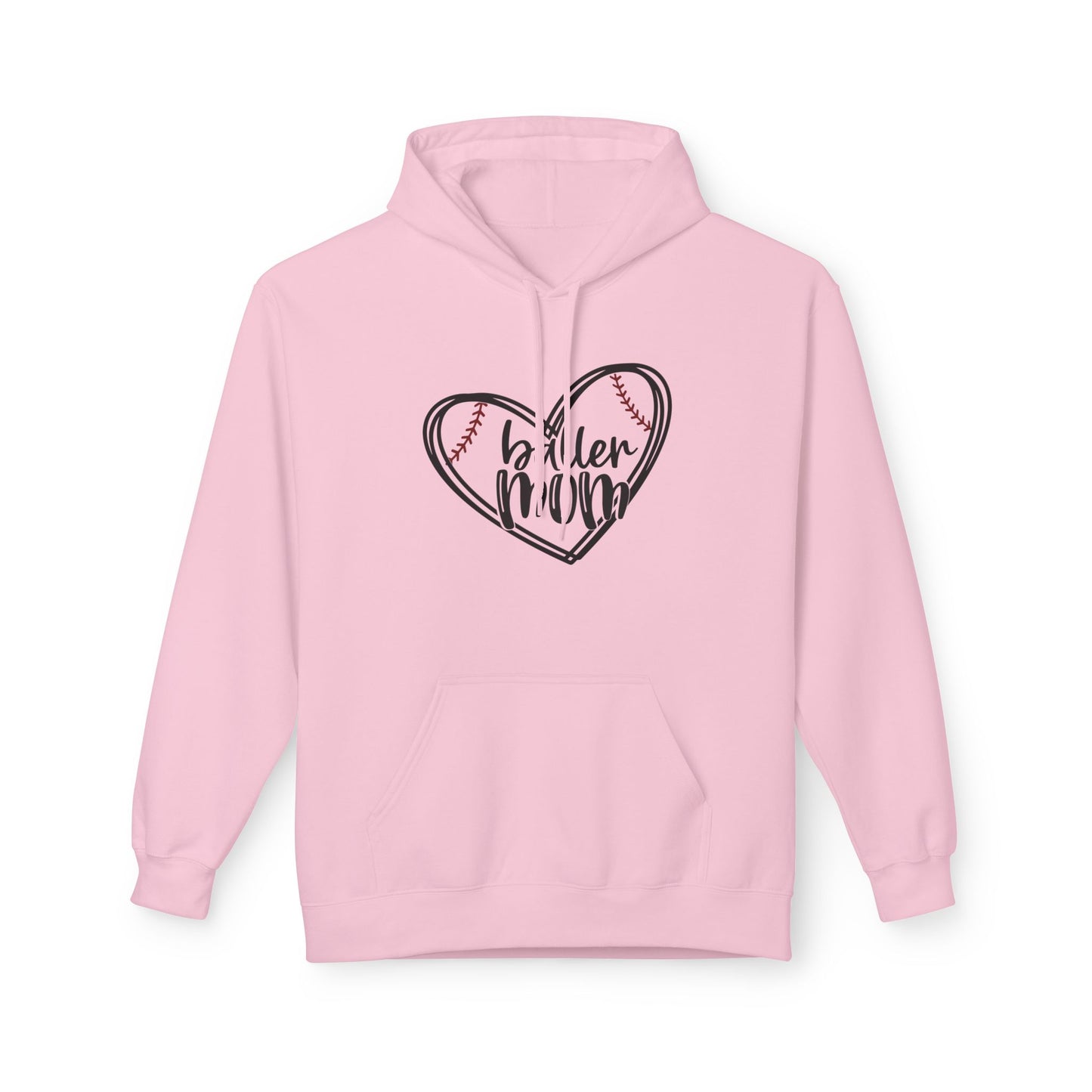 Baller Mom Fleece Hoodie - Cozy Midweight Sweatshirt for Sports Enthusiasts