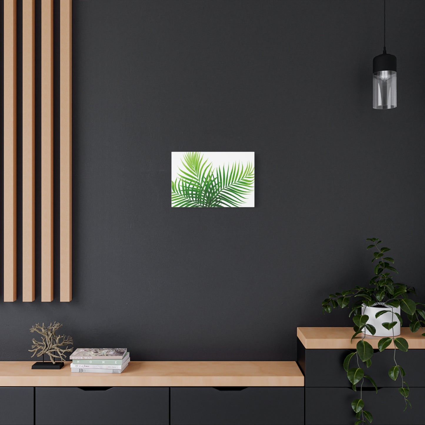 Tropical Leaf Matte Canvas Wall Art with a white background