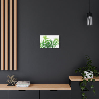 Tropical Leaf Matte Canvas Wall Art with a white background