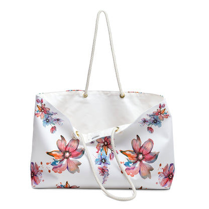 Floral Weekender Bag | Stylish Lightweight Tote for Travel & Essentials