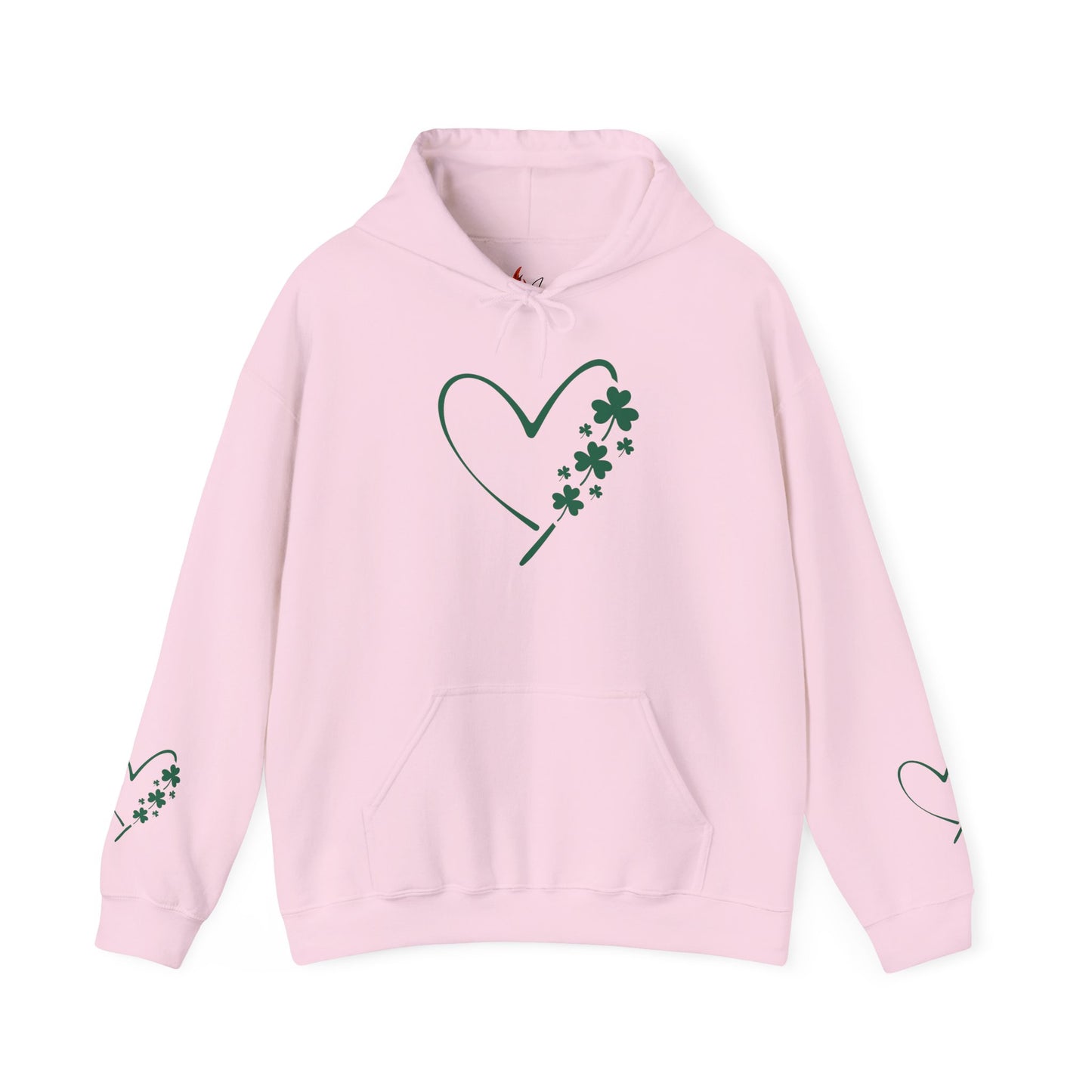 Lucky Heart Floral Hoodie for Unisex - St. Patrick's Day Sweatshirt