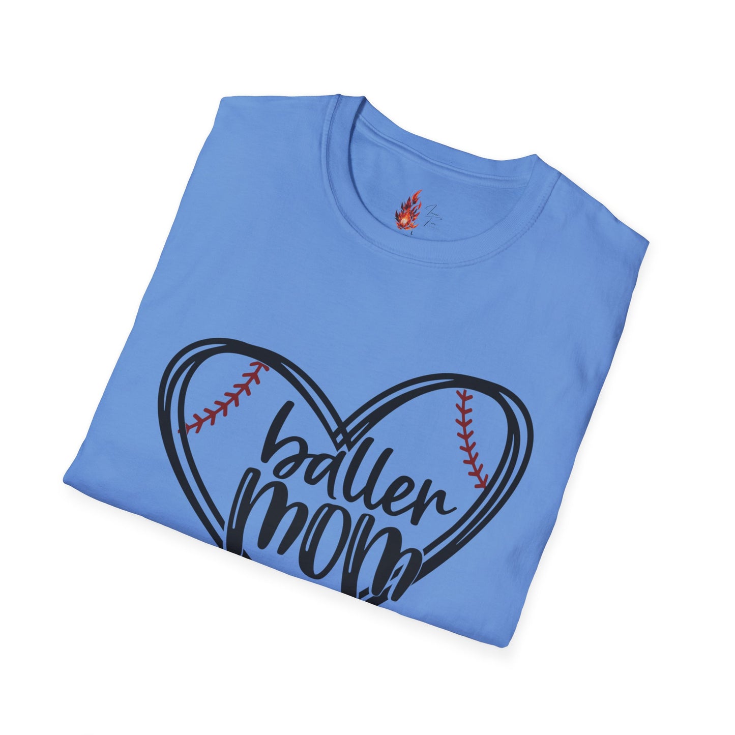 Baller Mom T-Shirt - Unisex Softstyle Tee for Sports Moms