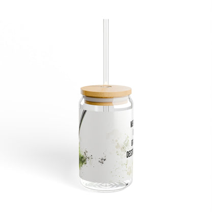 Weapon of Grass Destruction Sipper Glass, 16oz | Eco-Friendly Glass Drinkware
