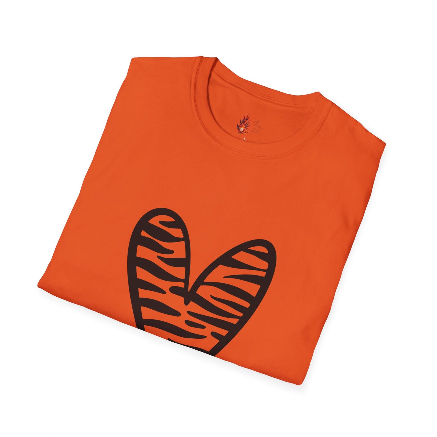 Zebra Heart Unisex Softstyle T-Shirt - Trendy Casual Wear for Animal Lovers