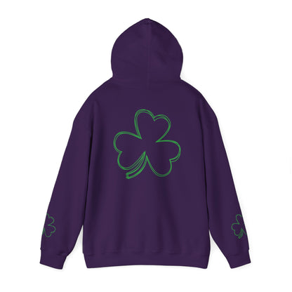 St. Patrick's Day Clover Hoodie - Unisex Heavy Blend™ Sweatshirt