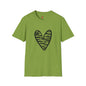 Zebra Heart Unisex Softstyle T-Shirt - Trendy Casual Wear for Animal Lovers