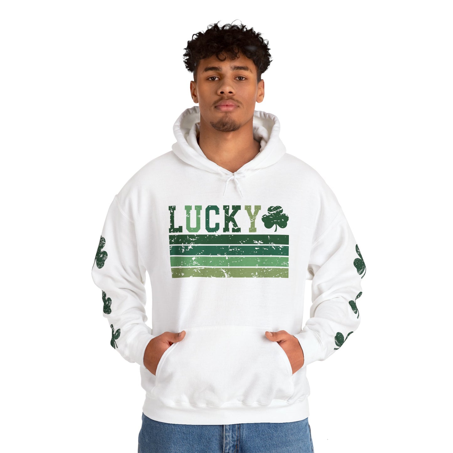 Lucky Shamrock Unisex Hooded Sweatshirt for St. Patrick's Day