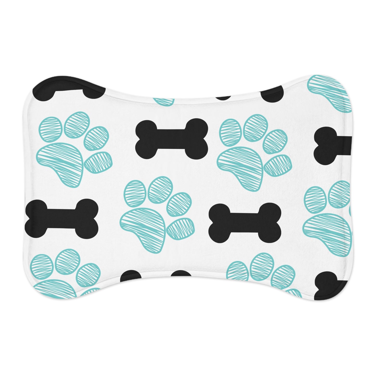 Cute Paw Print Pet Feeding Mat - Fun & Functional Dog Dish Mat