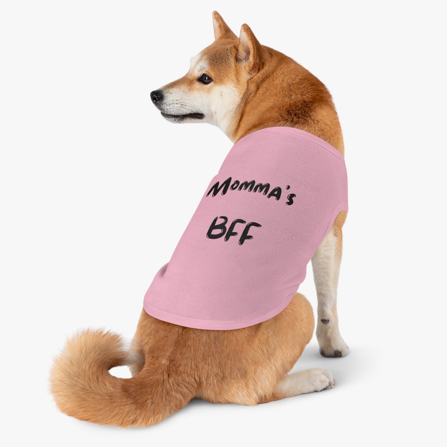 Cute Pet Tank Top - 'Momma's BFF' Dog Apparel for Everyday Wear
