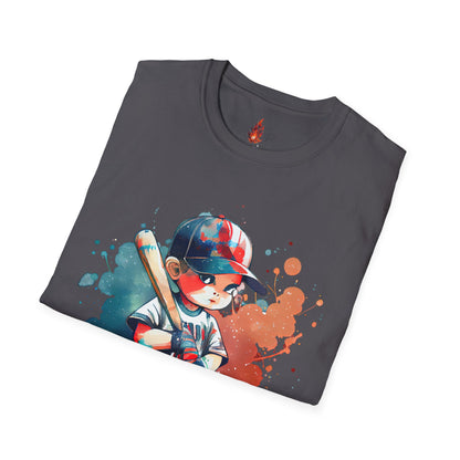 Baseball Kid Splash Art T-Shirt - Creative Unisex Soft style Tee