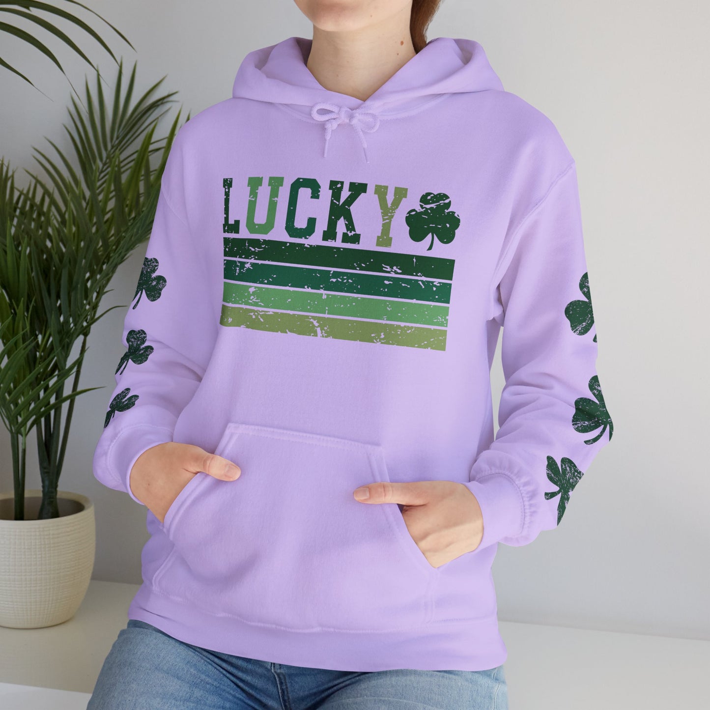 Lucky Shamrock Unisex Hooded Sweatshirt for St. Patrick's Day