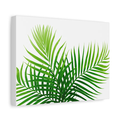 Tropical Leaf Matte Canvas Wall Art with a white background