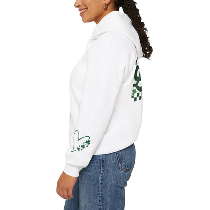 Lucky Heart Floral Hoodie for Unisex - St. Patrick's Day Sweatshirt