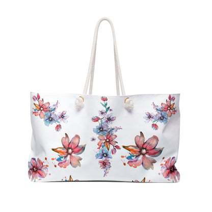 Floral Weekender Bag | Stylish Lightweight Tote for Travel & Essentials