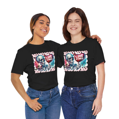 Love Stinks Unisex Short Sleeve Tee - Unique Graphic T-Shirt for Alternative Fashion Lovers