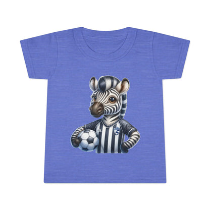 Playful Zebra Soccer Toddler T-Shirt