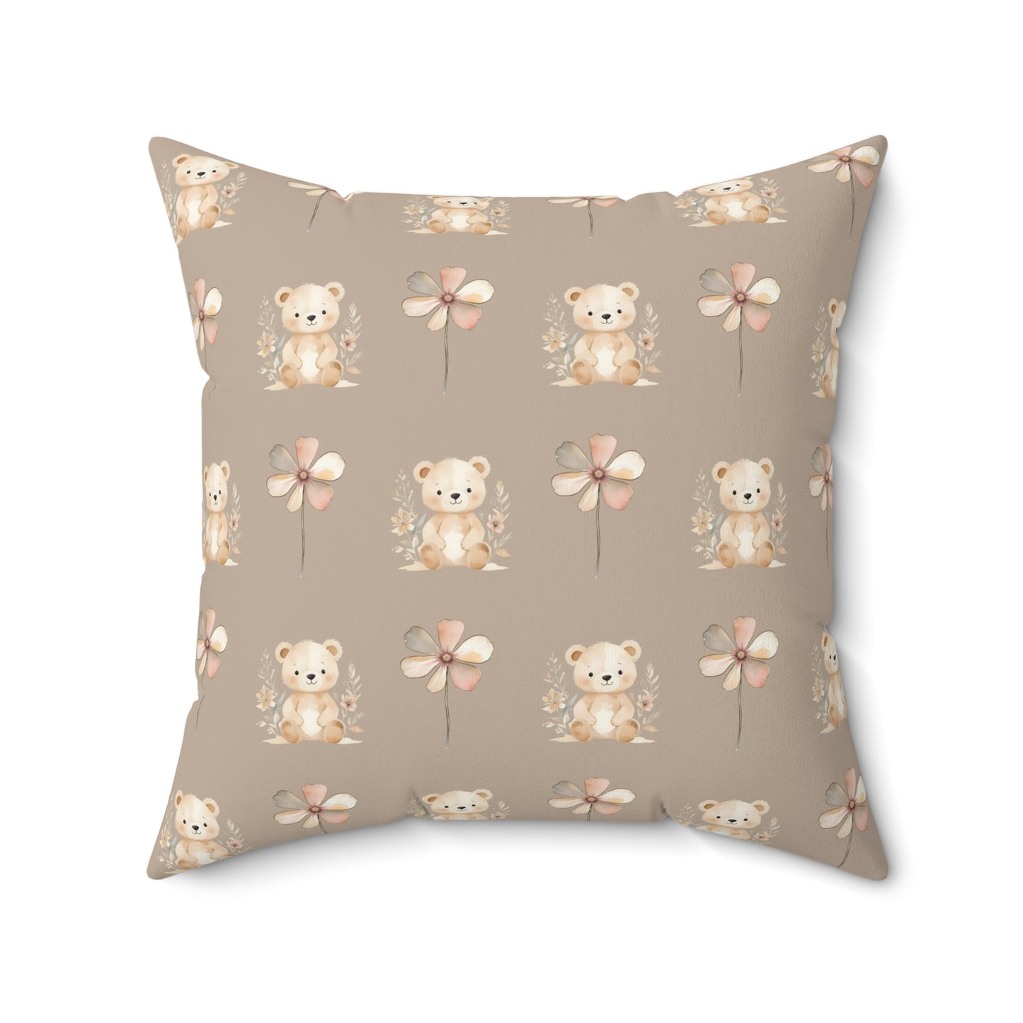 Cute Floral Bear Decorative Pillow for Cozy Spaces