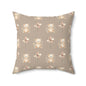 Cute Floral Bear Decorative Pillow for Cozy Spaces