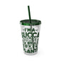 I'm a Succa for plants - Sunsplash Succulent Tumbler - 16oz Plant Lover's Travel Cup with Straw