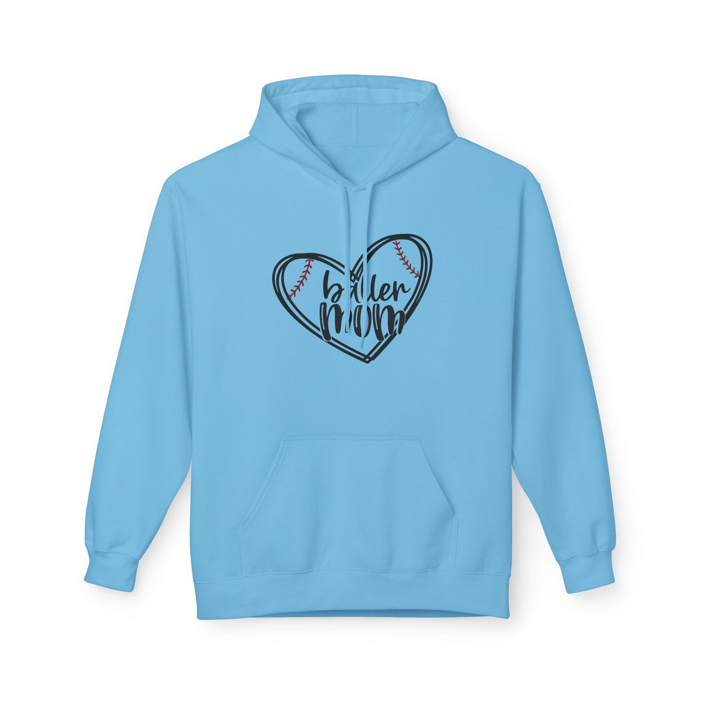 Baller Mom Fleece Hoodie - Cozy Midweight Sweatshirt for Sports Enthusiasts