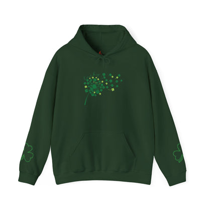 St. Patrick's Day Clover Hoodie - Unisex Heavy Blend™ Sweatshirt
