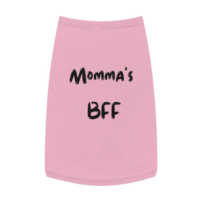 Cute Pet Tank Top - 'Momma's BFF' Dog Apparel for Everyday Wear